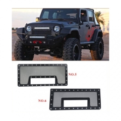JEEP MESH GRILLE W/ DUAL 12IN BLACK SERIES LEDS (07-16 JK)