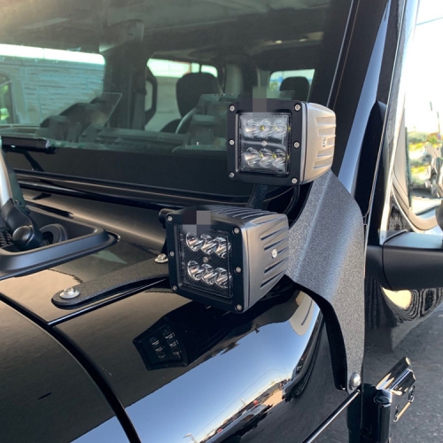 Newest Model For Jeep JL-JLU(2018+) A Pillar Dual LED Cube light Mounts