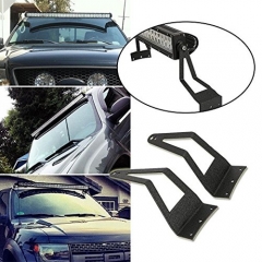 FORD 52-INCH CURVED LED LIGHT BAR UPPER WINDSHIELD MOUNTS (99-16 RAPTOR F150)