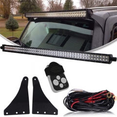 HUMMER 50-INCH STRAIGHT LED LIGHT BAR UPPER WINDSHIELD MOUNTS (H3)