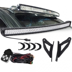 NISSAN 50-INCH CURVED LED LIGHT BAR UPPER WINDSHIELD MOUNTS (04-14 TITAN)